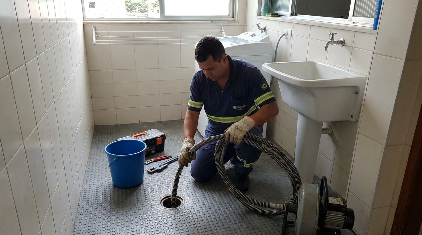 Desobstrução na Cozinha em Marília‑SP